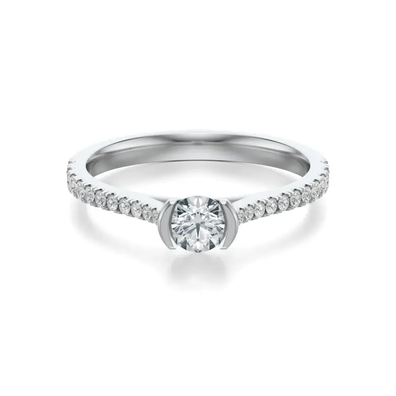 Pierścionek białe złoto z diamentami AJPZ_085